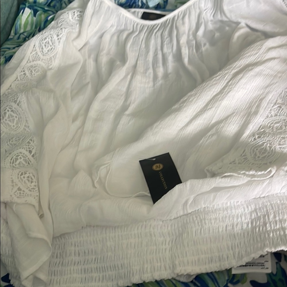 JM Collection White Blouse